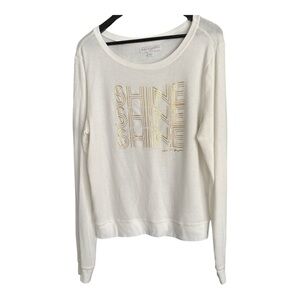 White Shine Graphic Women's Top